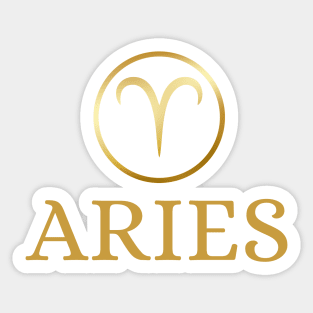 Aries Zodiac Sign Sticker